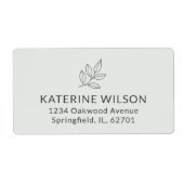 Sage Green Minimalist Small Business Shipping ラベル (正面)