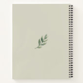Sage Green Minimalist Spiral Notebook ノートブック (裏面)