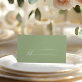 Sage Green Minimalist Wedding プレイスカード