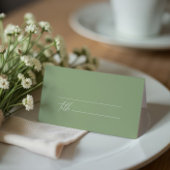 Sage Green Minimalist Wedding  プレイスカード