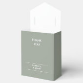 sage green minimalist wedding favor box - 特別な日のおし フェイバーボックス (オープン)