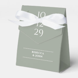 sage green minimalist wedding favor box - 特別な日のおし フェイバーボックス