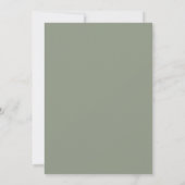Sage Green Minimalist Wedding Invitation 招待状 (裏面)