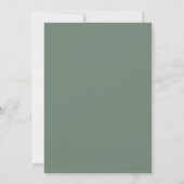 Sage Green minimalist wedding invitation 招待状 (裏面)