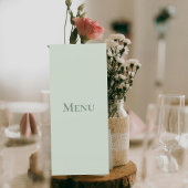 Sage Green Minimalist Wedding Menu Card メニュー