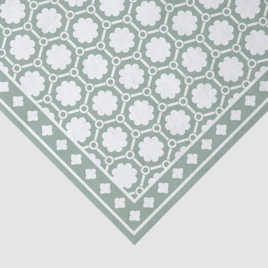 Sage Green Modern Bone Inlay Decoupage Paper 薄葉紙 (詳細)