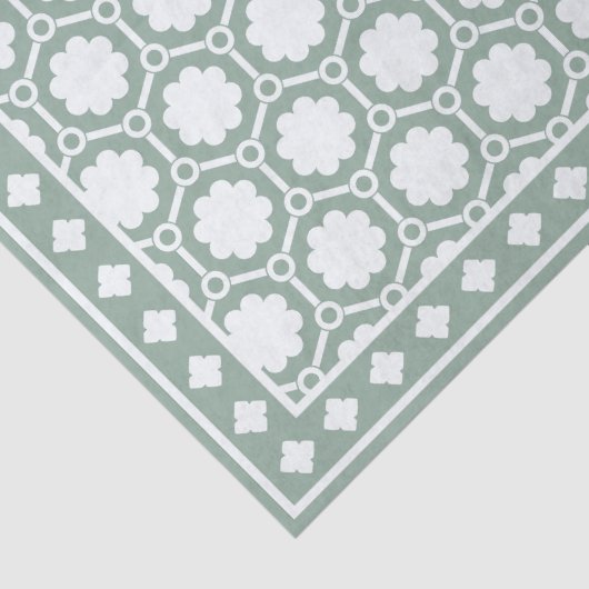 Sage Green Modern Bone Inlay Decoupage Paper 薄葉紙 (詳細)