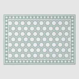 Sage Green Modern Bone Inlay Decoupage Paper 薄葉紙