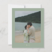 Sage Green Modern Budget Wedding Save the Date (裏面)