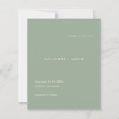 Sage Green Modern Budget Wedding Save the Date (正面)