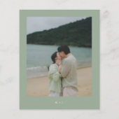 Sage Green Modern Budget Wedding Save the Date チラシ (裏面)