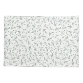 Sage Green Modern Farmhouse Daisy Buds Pattern 枕カバー (裏面)