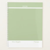 Sage Green Modern Layout Large プランナー手帳 (正面)
