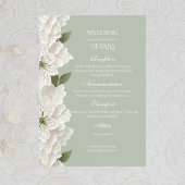 Sage Green Modern Luxury Floral Wedding エンクロージャーカード