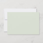 Sage Green Modern Minimalist Wedding RSVP Card (裏面)