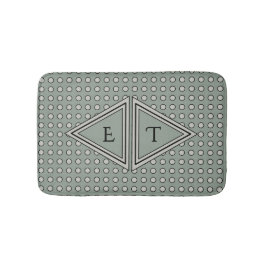 Sage Green Modern Monogram Decor バスマット