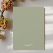  sage green Modern Watercolor Floral Wedding セーブザデート