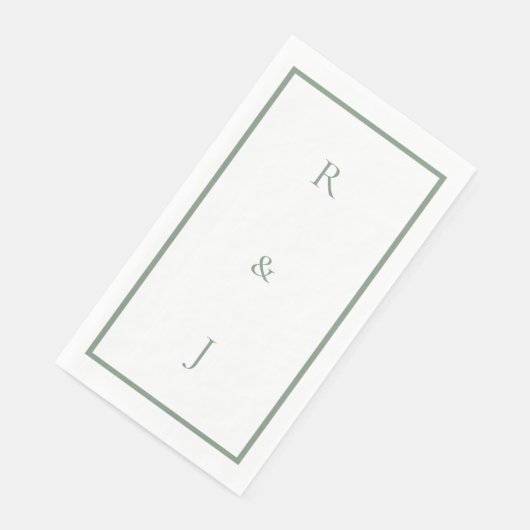 Sage Green Monogram Ampersand Initials Wedding (コーナー)