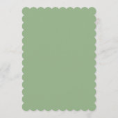 Sage Green Monogram Initials Classy Simple Wedding 招待状 (裏面)