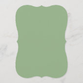 Sage Green Monogram Initials Trendy Wedding 招待状 (裏面)