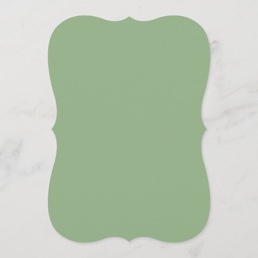 Sage Green Monogram Initials Trendy Wedding 招待状 (裏面)