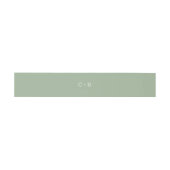 Sage Green Monogram Modern Wedding 招待状ベリーバンド (フラット)