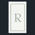 Sage Green Monogram Name Wedding Bridal Shower<br><div class="desc">Designed with text template for monogrammed initial which you can customize!</div>