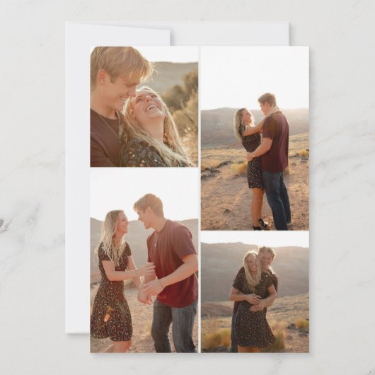 Sage Green Monogram QRコードフォト結婚ズ 招待状 (裏面)