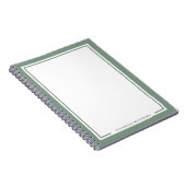 Sage Green Name Monogram ノートブック (右側)