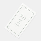Sage Green Name Monogram Minimal Elegant Wedding (コーナー)
