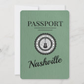 Sage Green Nashville Passport日付の保存 セーブザデート (正面)