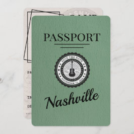 Sage Green Nashville Passport日付の保存 セーブザデート