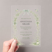 Sage Green Nesting Party Baby Shower アクリル招待状 (インサイチュ (ポータブル))