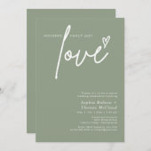Sage Green Nothing ファンシー Just 結婚 Love's 招待状 (正面/裏面)
