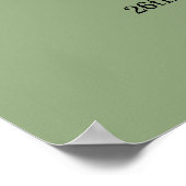 Sage Green Nothing Fancy Just Love Wedding Welcome ポスター (角)