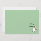 Sage Green Oh何おもしろいクリスマス雪だるま写真 シーズンカード (裏面)
