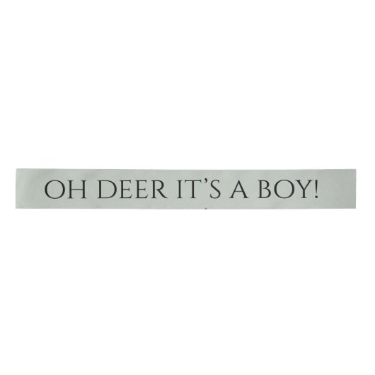 Sage Green Oh Deer It’s a Boy サテンリボン (正面)