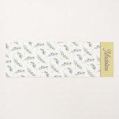 Sage Green Olive Branch Monogram Name ヨガマット (裏面(横))