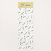 Sage Green Olive Branch Monogram Name ヨガマット (裏面)