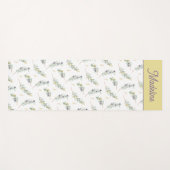 Sage Green Olive Branch Monogram Name ヨガマット (正面(横))