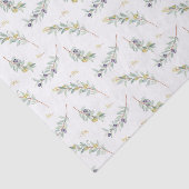 Sage Green Olive Branch Monogram Name 薄葉紙 (詳細)