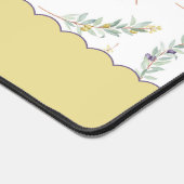 Sage Green Olive Branch Pattern Monogram Name デスクマット (コーナー)