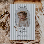 Sage Green One Silly Goose 1st Birthday Invitation 招待状