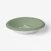 Sage Green Paper Bowls Custom Printed Company Logo ペーパーボウル (傾斜あり)