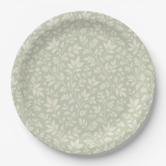 Sage Green Paper Plates ペーパープレート (正面)