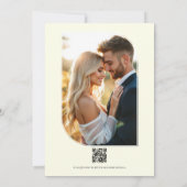 Sage Green, Peach, and Cream Floral Wedding 招待状 (裏面)