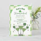 Sage Green Peppy St Patrick's Day Invitation 招待状 (スタンド正面)