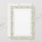 Sage Green Perfect Pearフォトサンキューカード サンキューカード (裏面)