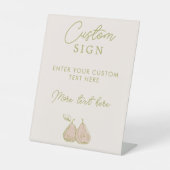 Sage Green Perfect Pear Bridal Shower Custom Sign 台座サイン (正面)