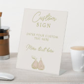 Sage Green Perfect Pear Bridal Shower Custom Sign 台座サイン (インサイチュ)